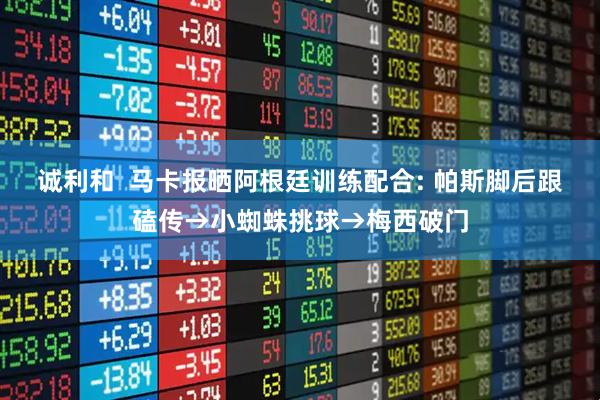 诚利和  马卡报晒阿根廷训练配合: 帕斯脚后跟磕传→小蜘蛛挑球→梅西破门